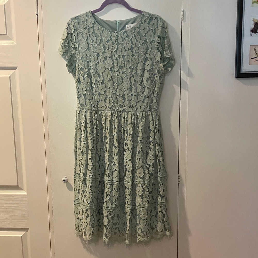 Pale green lace dress by Apricot